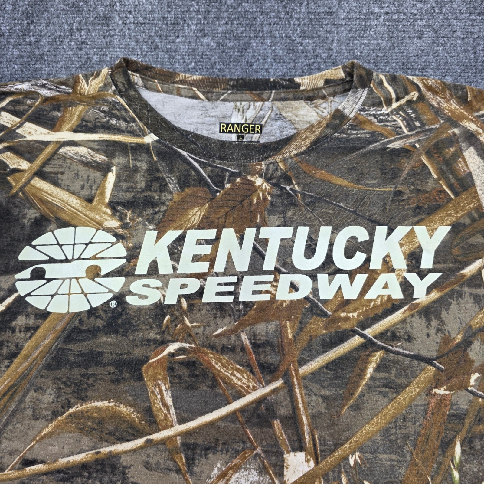 Kentucky Speedway Ranger Realtree Max Camo TShirt Mens Large Racing